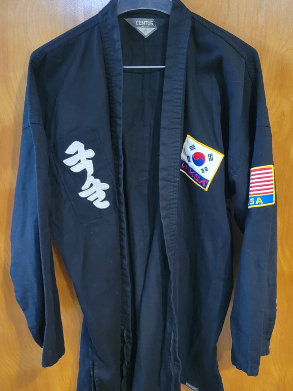 Kuk Sool Won Martial Arts Uniform Jacket Size 6 Black Korea Patch WKSA Dobok